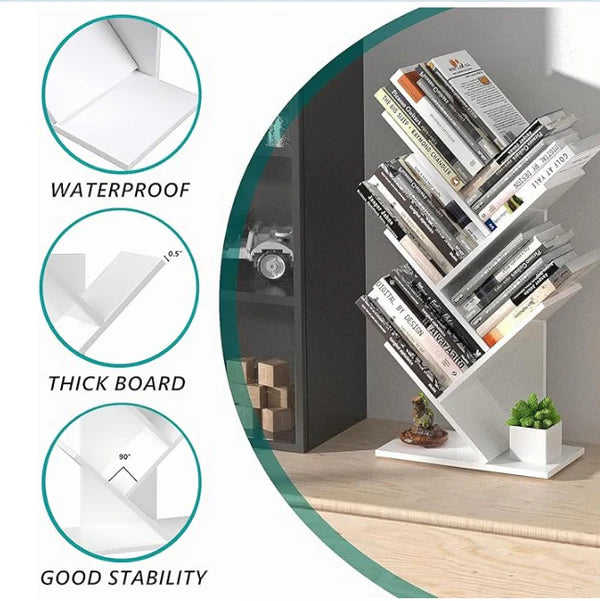 Modern Zigzag Desktop Bookshelf Organizer