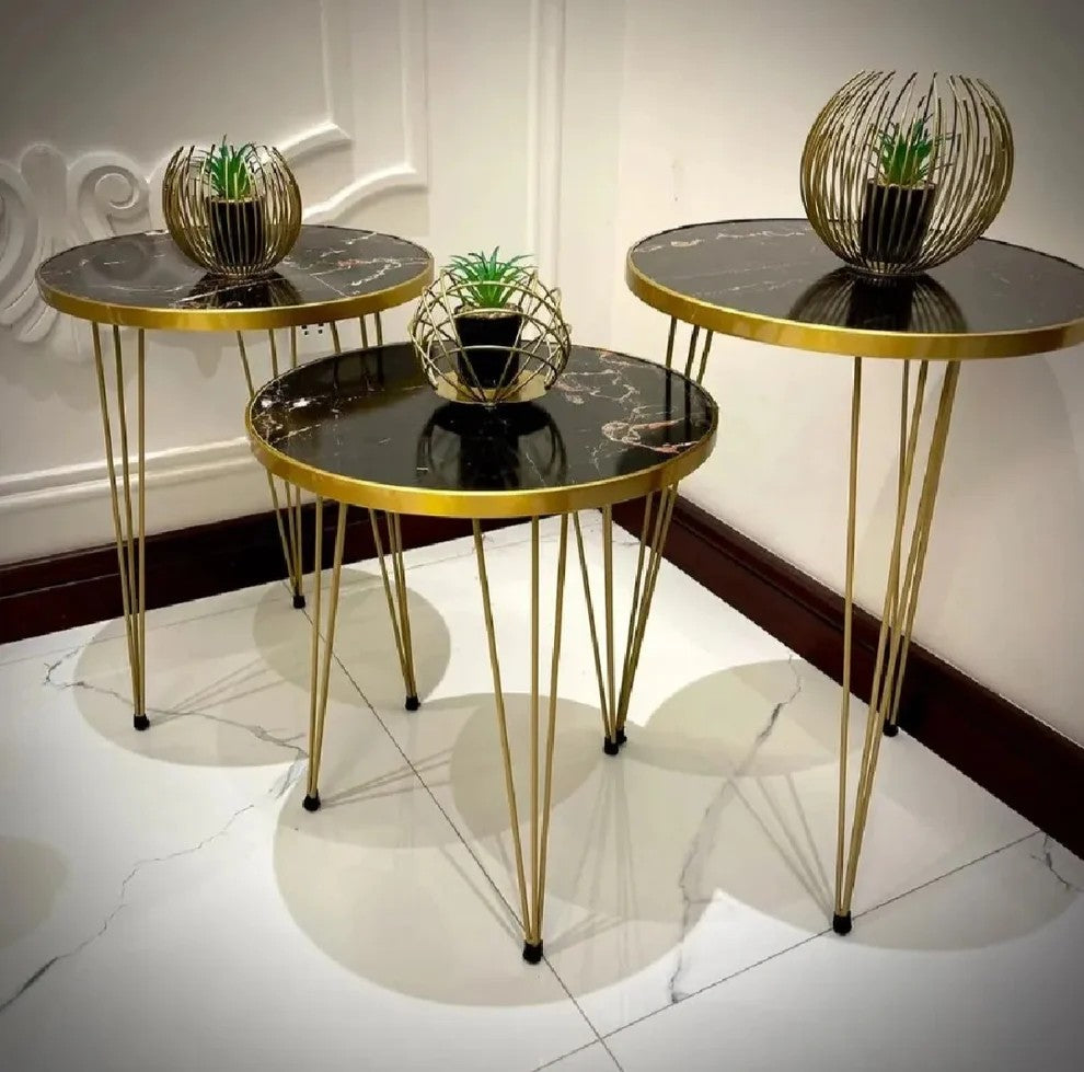 Modern Coffee Table - Nesting End Table & Side Table Set for Stylish Living