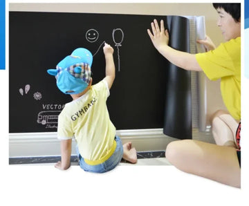 Self-Adhesive Blackboard Wall Sticker Roll – Reusable Chalkboard for Kids & Home